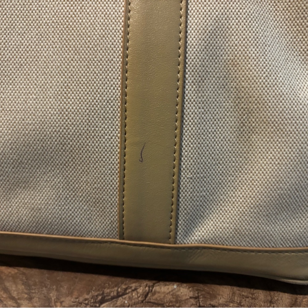 Tory Burch Beige and Tan Canvas Brooke Tote Bag - Picture 9 of 9